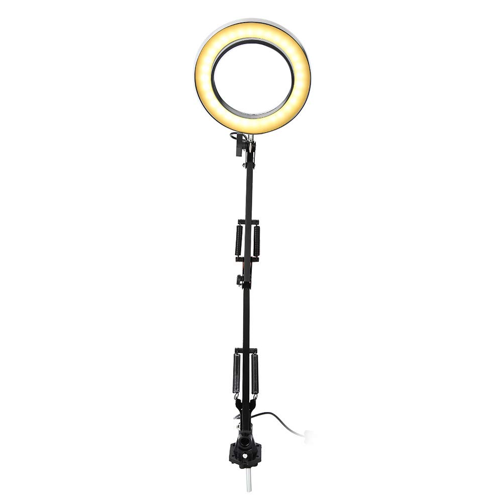 Cerlingwee 5X LED Magnifier Lamp, Magnifying Desk Lamp, Magnify with Light LED Magnifying Clamp Mount Illuminated Magnifier Lamp, for Manicure Jewelry Work Watch Repair Tattoo
