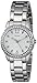 GUESS Women's U0445L1 Sporty Silver-Tone Watch with White Dial , Crystal-Accented Bezel and Stainless Steel Pilot Buckle