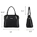 LINGTOM 3 pieces Lady Womens PU Leather Shoulder Bags Top Handle Cross Satchel Handbag Set,Black