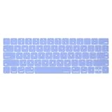 MOSISO Keyboard Cover Compatible with MacBook Pro with Touch Bar 13 and 15 Inch 2019 2018 2017 2016 (Model: A2159, A1989, A1990, A1706, A1707), Silicone Skin Protector, Serenity Blue