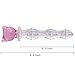 Crystal Glass Pleasure Wand Dildo Penis - AKStore - Bear/Cat, Pink