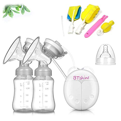 image for BTshine Breast Pump Double Electric - Breastfeeding Massager USB Sucti