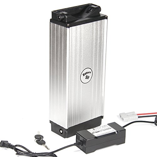 36V 20AH Lithium Battery 500W Electric bicycle Scooter Rear rack aluminum alloy silver fish Power