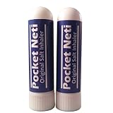 Pocket Neti Himalayan Salt Inhaler 2 Pack Portable Sinus and Nasal Congestion Relief.