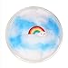 Gbell 60ml/2oz Flaky Clouds Mud Mixing Cloud Slime- Scented Stress Fluffy Putty Kids Clay Toy Gifts (White& Blue 2 oz)