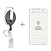 lotusflowert ID Badge Holder Duty Carabiner Badge and Key Reel with One Card ID Badge Holder (Sold Individually, Black)