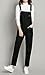 Gihuo Women's Loose Fit Denim Overalls Baggy Bib Jean Overalls Fashion Adjustable Straps Jumpsuits(Black-M)