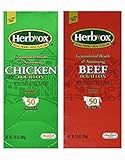 Herb-Ox Bouillon Bundle,`Beef and Chicken, 100 Total Packets