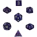 Chessex Dice Polyhedral 7-Die Borealis Set - Royal Purple with Gold Numbers CHX-27467
