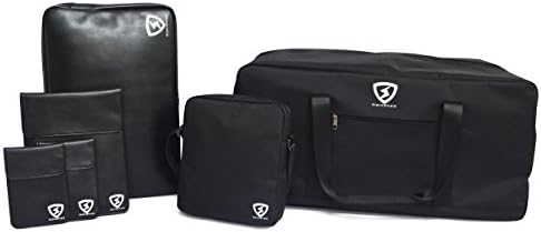 Faraday Duffel Bag ALL-DEVICE Protection Kit - Signal Blocking Laptop/Computer Case – iPad/Tablet Shield - 2 iPhone, Cell Phone, Smartphone, Key Fob Sleeves – FREE Multipurpose Pouch