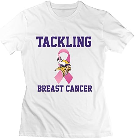Women's Vikings Tackling Breast Cancer T Shirt White