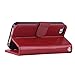 Arae Case for iPhone SE / iPhone 5s, Premium PU Leather Wallet case [Wrist Strap] Flip Folio [Kickstand Feature] with ID&Credit Card Pockets for iPhone SE / 5S / 5 - wine red