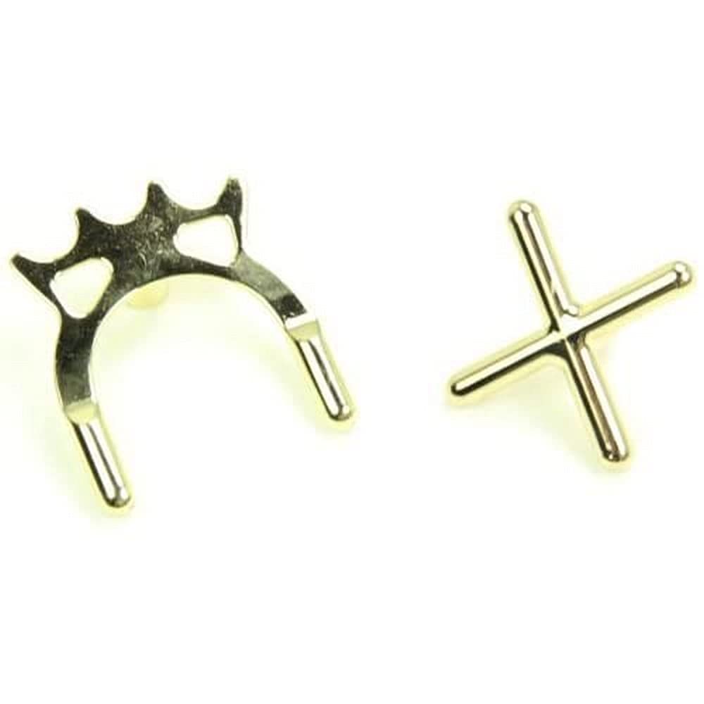 Jonny 8 Ball Brass Cross & Bridge Toeless Rest Heads for Snooker or Pool