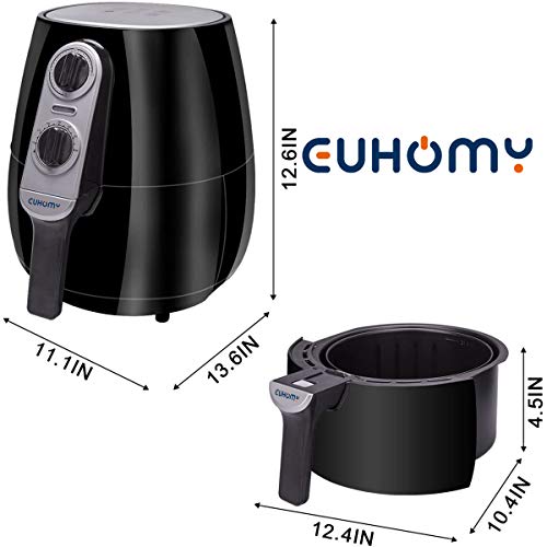 Euhomy Air Fryer, 4.2 Quart Electric Oilless Fryer with Smart Time