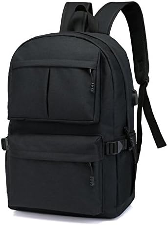 Anti-theft Backpacks 12 inch Laptop Smart Backpacks For Teenager Fashion Mochila Leisure Travel backpack Lightweight School Bookbags with USB Charger for men&amp;women (Black)