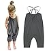 chinatera Little Girls Kids Halter Romper Harem Pants One-Piece Jumpsuit Cotton (2-3Y, Grey)