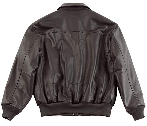 Landing Leathers Men's Monogram Collection Air Force A-2 Leather Flight Bomber Jacket (Regular and Big & Tall) - Image 7