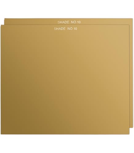2 Lentilles De Soudage Verre Doré - Remplacement Pour Casque De Soudure Haute Visibilité