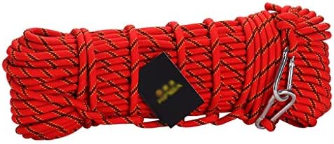 Outdoor red Climbing Rope Diameter -10mm, Length -10m/15m/20m/30m/40m/50m/60m/70m/80m/90m/100m Exploration Rescue Rope Safety Rope, high Strength Polyester Rope. (Size : 100m)