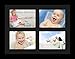 ArtToFrames Collage Photo Frame Single Mat with 4-5x7 Openings and Satin Black Frame.