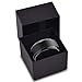 Tungsten Wedding Band Ring 10mm for Men Women Comfort Fit Black Beveled Edge Polished Brushed