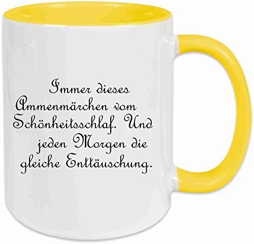 Klebemonster24 'Mug with German Language Quote Always This Amme Tale.' Ceramic Mug Cup of Tea [German Work Chef Office. Colour 31