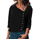 Clearance Sale! Wintialy Womens Casual Lapel Neck T-Shirt Ladies Long Sleeve Buckle Blouse Tops