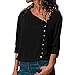Clearance Sale! Wintialy Womens Casual Lapel Neck T-Shirt Ladies Long Sleeve Buckle Blouse Tops