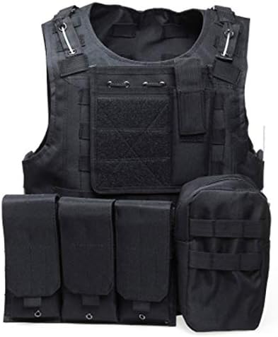 PEATAO Law Enforcement Tactical Vest Army Fans Tactical Vest Lightweight for Outdoor CS Game (US Stock)