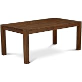 East West Furniture LM7-0N-T Lismore Dining Room Table - Rectangle Rustic Wood Table, 40x72 Inch, Walnut