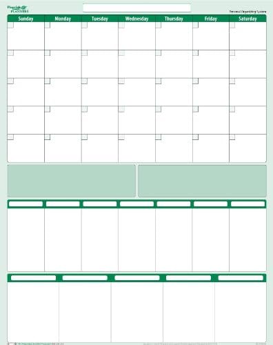 PLANETSAFE DRY-ERASEABLE CALENDARSSunday - Saturday 30 Day Combo Task Planner 19 in x 24 in - Laminated and Erasable