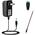 Bawofu AC/DC Adapter 6V 2A 1.5A 1A 0.5A Adapter Power Supply 6V Power Cord 12W 100-240V 50-60Hz with 5.5 x 2.5mm DC Plug Compatible 6 Volt 200ma 300ma 500ma 800ma and More DC 6V Devices