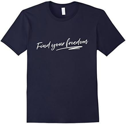 Mens Find Your Freedom - Graphic T-Shirt Medium Navy