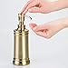 MetroDecor mDesign Bath Accessory Set, Soap Dispenser Pump, Toothbrush Holder, Tumbler, Soap Dish- 4 Pieces, Soft Brass