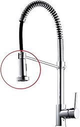 Heable Replacement Kitchen Tap Pull Out Spray Shower Head 2 Function Chrome G1/2 view 6