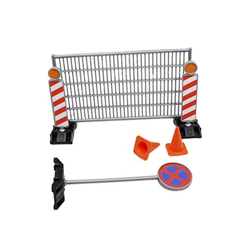 Construction Signs Toy Traffic Signs and Railings Set Road Sign Toy For Children - Thumbnail 4