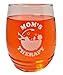 Mom's Therapy Funny Stemless Wine Glass 17 Ounce Creative Idea for Her Humorous Present For Your Mom Wife Girlfriend Sister Friend Coworker Daughter or Bath Lover