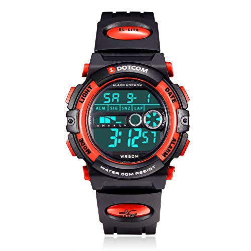 Digital Watch for Kids, Outdoor Sports Camping Swimming Boys and Girls Watch Waterproof Electronic Wrist Watch for Children with Time, Date, Calender, Alarm, LED Light, Stopwatch Functions