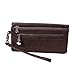 HDE Women's Leather Wallet Clutch Multi-Function Zippered Wristlet Purse