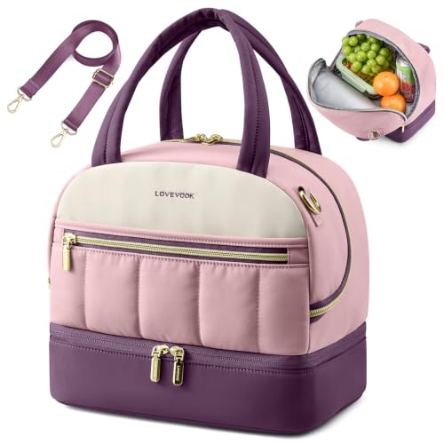 LOVEVOOK Insulated Lunch Bag for Women Men, Cute Fit and Fresh Lunch Box at Amazon