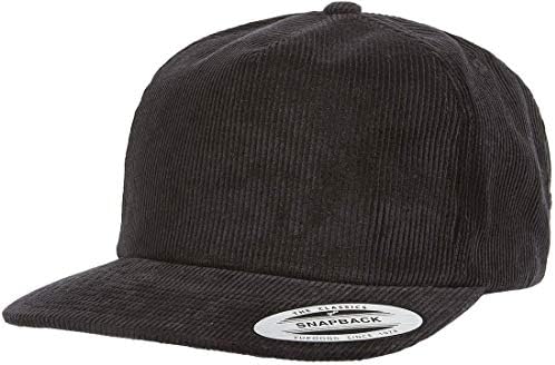 Flexfit/Yupoong Premium Corduroy Adjustable Snapback Hat | Comfortable Cap w/Hat Liner