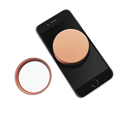 Mimi Pack 2 oz Tins 24 Pack of Shallow Window Top Round Tin Containers with Lids For Cosmetics, Party Favors and Gifts (Rose Gold)