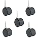 MySit 2-Inch Stem Caster Wheels, Stem 8 x 38mm or 5/16-Inch Diameter and 1.5 inch Long - Set of 5