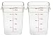 Cambro 22SFSCW135 CamSquare Food Storage Containers, Set of 2 (22-Quart, Polycarbonate, NSF)