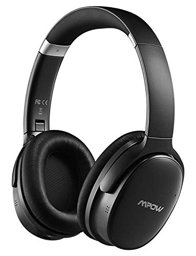Mpow H10 [2019 Edition] Dual-Mic Active Noise Cancelling Bluetooth Headphones, ANC Over-Ear Wireless Headphones with CVC 6.0 Microphone, Hi-Fi Deep Bass, Foldable Headset for Travel/Work
