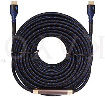 HDMI Cable 75 FT,KAYO High Speed HDMI1.4/2.0 Super HD 4K 2160p Cable(75ft/22Metres) w/Signal Booster+Bonus CABLE TIE+USB Charger,Supports-4K 2160p/1080p HD,3D,Ethernet &amp; Audio Return,PS3/PS4,Xbox360