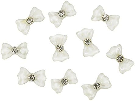 Ottery 50pcs 3D Mix Crystal Rhinestone Nail Art Decorations Bow Tie Alloy Nail Art Tips DIY Nail Art Decoration