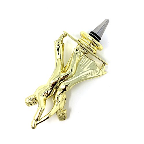 Ballroom Dance Wine Bottle Stopper - Handmade with Stainless Steel Base and Repurposed Trophy Top