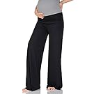 Beachcoco Women's Maternity Wide/Straight Comfortable Pants (2XL-Plus (Straight), Black)