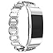 ANCOOL Compatilbe with Fitbit Charge 2 Bands Premium Stainless Steel Metal Replacement Watch Band for Charge 2 Smart Fitness Watch, Silver